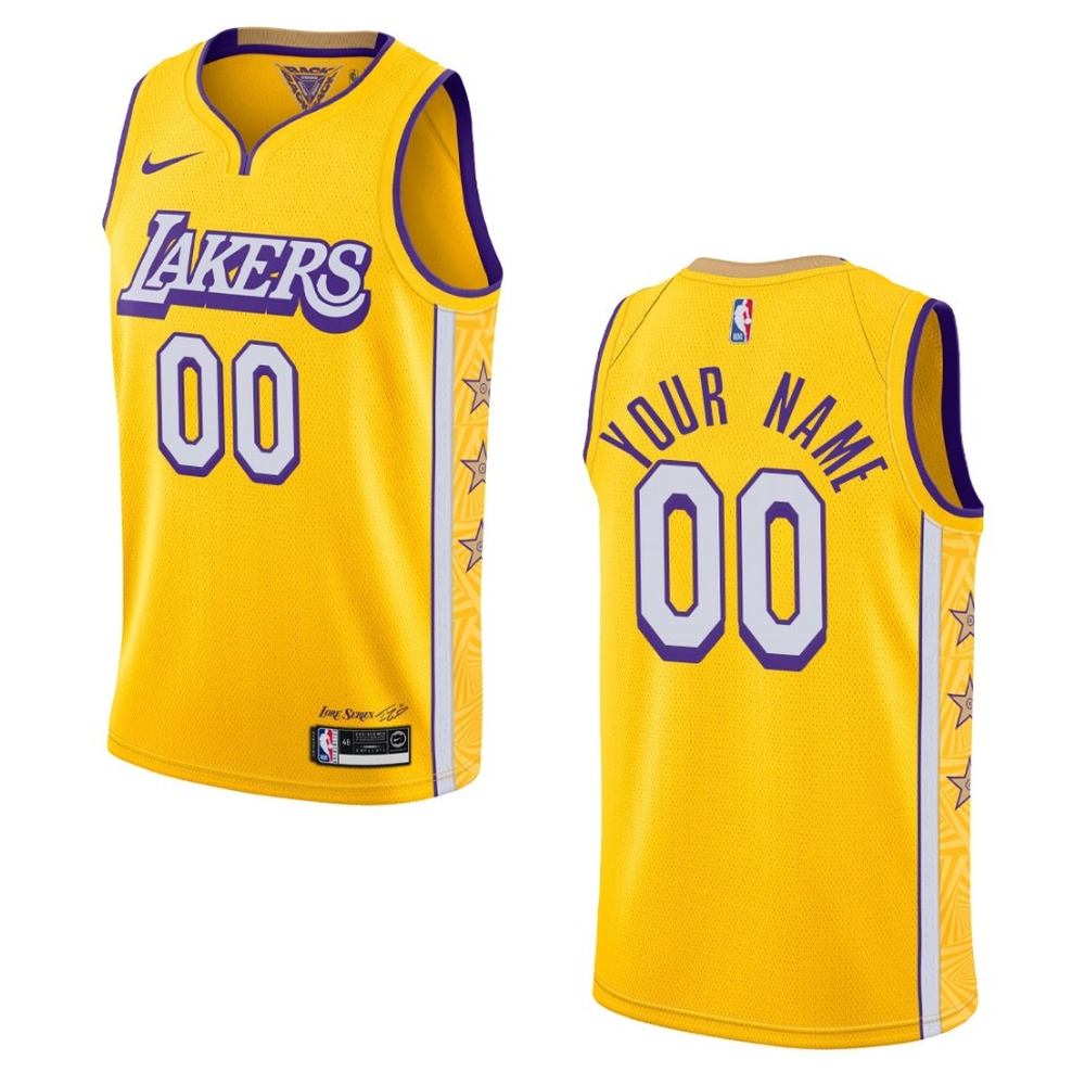 201920 Men's Los Angeles Lakers 00 Custom City Edition Swingman
