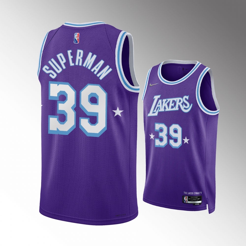 Los Angeles Lakers 39 Dwight Howard Purple 2022 Superman Nickname