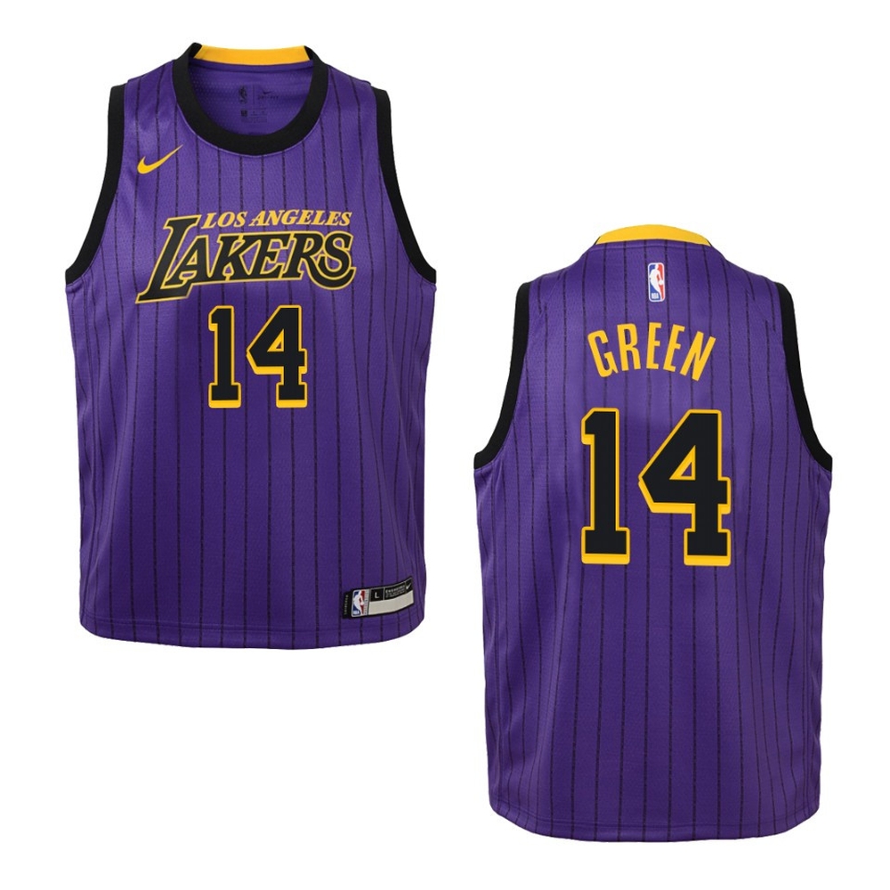 Youth Los Angeles Lakers 14 Danny Green City Swingman Jersey Purple