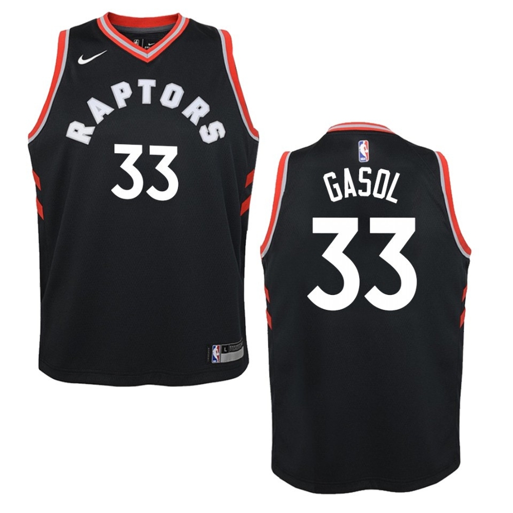 Youth Toronto Raptors 33 Marc Gasol Statement Swingman Jersey Black