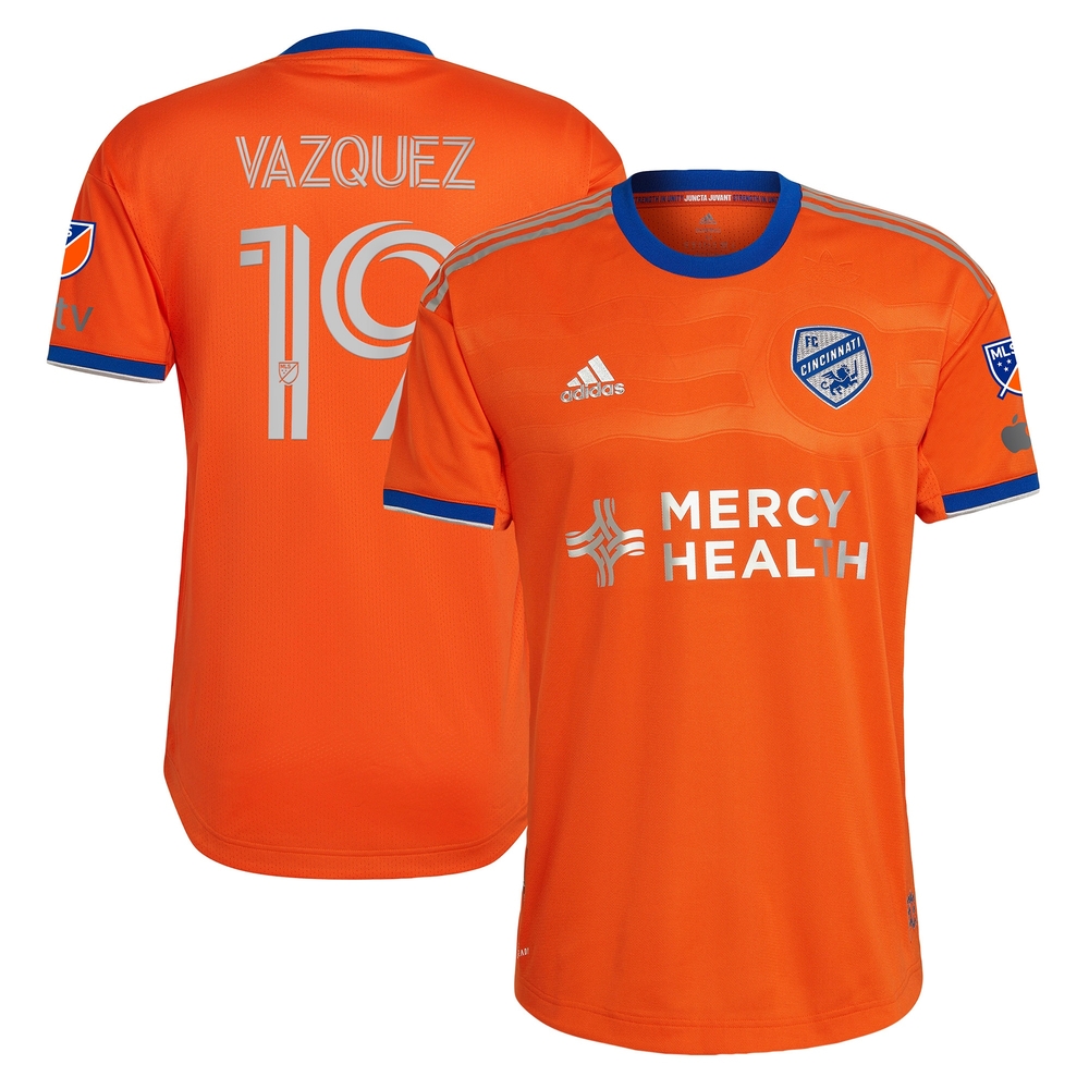 Brandon Vazquez FC Cincinnati adidas 2023 Juncta Juvant Kit Authentic